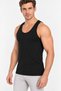 Men's Cotton Combed Single Jersey Wide Strap Undershirt 3-Piece Black - 4