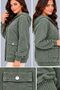 Cedy -Special Design Women's Stone and Embroidery Detailed Buttoned Hooded Sweat Cardigan C7150-Khaki - 7