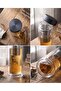 Double Wall Clear Glass Water Bottle with Stainless Steel Lid - 2