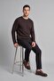 Regular Fit Double Collar Detailed Waffle Long Sleeve Basic T-Shirt I2051Ax26Wn - 6