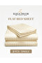 210TC Cotton Satin Single Strpies Bed Sheet Set 2PC | Soft Breathable Satin Flat Sheet 180x260 cm | 1 pillowcase 50x75 cm | OEKO-TEX & ECAS Certified - 3