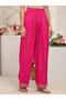 Pink Woven Design Silk Blend Straight Kurta, Salwar And Dupatta Set - 5