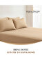 210TC Cotton Satin Queen Stripes Bed Sheet Set 3PC | Soft Breathable Satin Flat Sheet 229x256 cm | 2 pillowcase 50x75 cm | OEKO-TEX & ECAS Certified