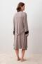 Polka Dot Long Sleeve Short Lycra Viscose Maternity Dressing Gown Nightgown Set - 6