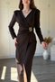 Button Detailed Long Dress - 3