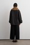 Fur Collar Trench Coat Black - 5