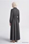Side Tie Lyocell Dress Anthracite - 4