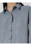 Grey Crinkle Casual Shirt and Wide Leg Trousers Set - 3