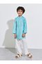 Boys Printed Kurta with Solid Pants Set