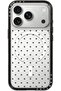 iPhone 18 Pro Compact Case | MagSafe Compatible, 4-Ft Drop Protection, 2x Military Grade, Slim Lightweight Case, Raised Bezel & Camera Ring, Charm-Ready - Black Frame/Polka Hearts