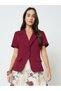 Burgundy Blazer and Embroidered Skirt Co-ord Set - 2