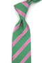 Green Line Pattern Italian Silk Tie İk2612