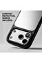 iPhone 18 Pro Max Impact Canvas Mirror Case | MagSafe Compatible, Reflective Mirror Back, Protective Phone Case, Raised Screen & Camera Edges, Charm-Ready - Silver/Glossy Black - 6