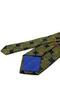 Black Green Motif Pattern Italian Silk Tie İk2602 - 3