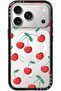 iPhone 18 Pro Compact Case | MagSafe Compatible, 4-Ft Drop Protection, 2x Military Grade, Slim Lightweight Case, Raised Bezel & Camera Ring, Charm-Ready - Black Frame/Cherries