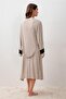 Polka Dot Long Sleeve Short Lycra Viscose Maternity Dressing Gown Nightgown Set - 8