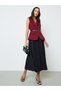 Plain Sleeveless Waistcoat and Skirt Set