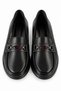 Bianca Black Satin Women's Daily Stone Detailed Stylish Comfortable Wedge Heeled Mother Shoes - 2