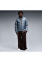 Essentials Padded Men's Blue Stand Collar Coat - 3