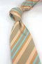 Beige Stripe Pattern Italian Silk Tie İk2584 - 2