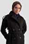 Aller Detailed Buttoned Coat Black - 3