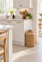 Rattan Water Bottle Cover Decorative Bottle Hiding Basket with Fabric Top - 3