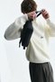 Zipper Closure High Collar Sweatshirt - 3