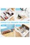 36PACK Clear Plastic Drawer Organizer,Drawer Organizer Trays,Desk Drawer Organizer Trays,4 Size Large Storage Organizer Divider Set for Fridge Organizer, Bathroom, Vanity Storage Bins,Office - 3