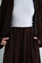 Women's Bitter Brown Elastic Waist Zipper Suit Alc-X15904 - 5