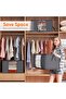 6 Pack Large Capacity Storage Bags, 90L Foldable Clothing Storage Bags Organizer with Rein - 2