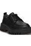 N-2705 Genuine Leather Thick Sole Lace-Up Women's Loafers - 6