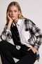 Asymmetrical Stone Embellished Premium Shirt Lby0099 Black White