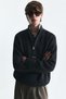 Zipper Closure High Collar Sweatshirt - 3