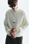 Zipper Closure High Collar Sweatshirt - 4