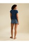 AE Short-Sleeve Denim Peplum Top - 4