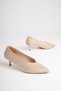 Women's Beige Suede 4 cm Thin Heeled Stiletto Tr05Ms02G - 6