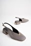 Women's Gray Suede 4 cm Thick Heeled Shoes Tr05Ms01H - 6