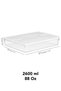 4-Piece 2600ml Refrigerator Organizer - Leak-Proof Lid, Microwave and Freezer Safe Storage Container, White - 6