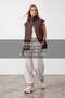 Women's Brown Oversize Trench Coat Vest Alc-X15621 - 2
