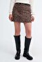 Leopard Patterned Mini Skirt E02539 - 2