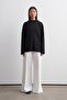 Hooded Textured Cardigan Black - 2