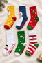 6 Pairs of Boxed New Year's Children's Socks |   Non-Slip Sole Towel Winter Thick Socks - 2