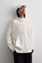 Hooded Textured Cardigan White