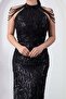 Halter Neck Beaded Tulle Dress Dns2227 - 3
