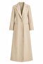 Beige Buttoned Back Padded Gabardine Trench Coat with Slit Detail - 2Y7010 - 2