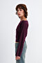 Kayık Neckline Gathered Blouse B07037 - 2