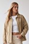 Women's Beige Garnished Snap Closure Jacket Alc-X15648 - 4