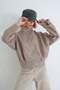 Women's Beige Zippered Buttoned Jacket Alc-X15905 - 4