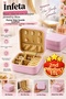 10X10X5 cm Mini Zippered Jewelry Box Faux Leather 4 Compartments Ring Holder Earring Holder Organizer