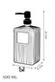 500 ml Countertop Labeled Glass Riva Oil Dispenser, Liquid Soap Dispenser and Detergent Dispenser - 6